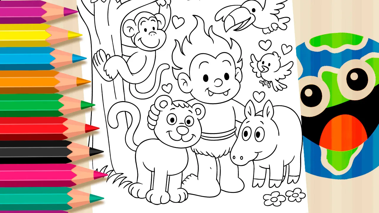 Desenho para Colorir Curupira: Mergulhe no Folclore Brasileiro!