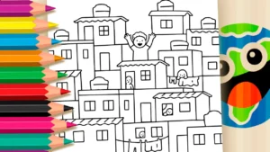 Desenho para colorir Desenho para Colorir Online: A Alegria da Favela