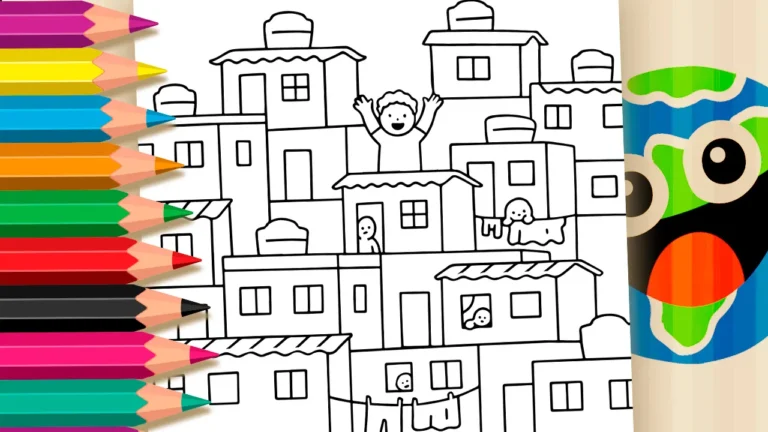 Desenho para colorir Desenho para Colorir Online: A Alegria da Favela