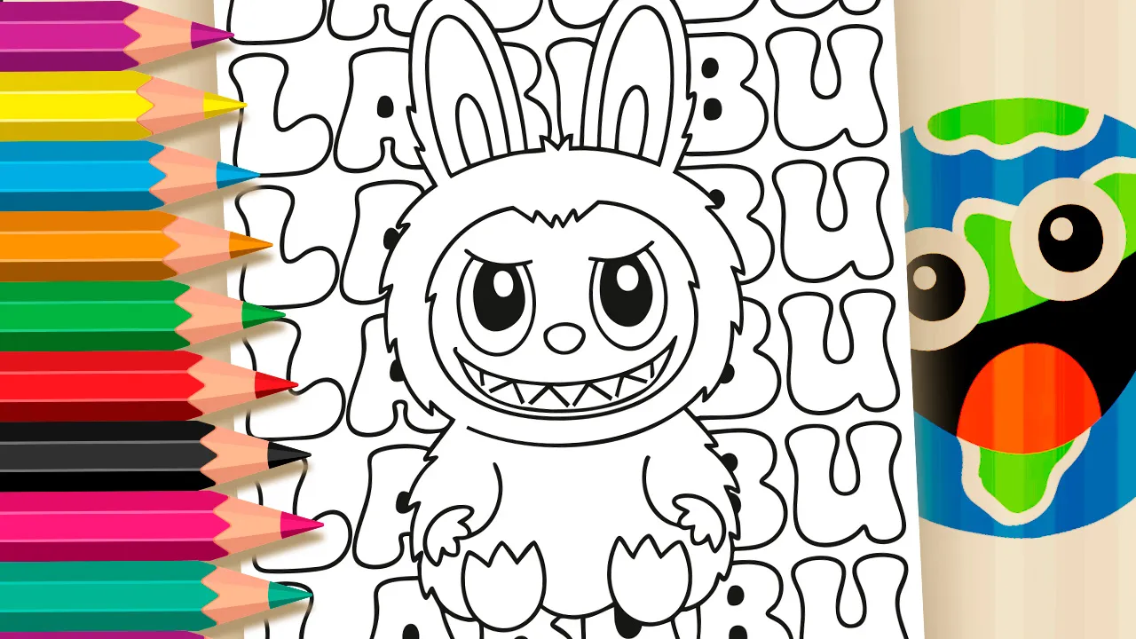 Desenho para Colorir LABUBU: O Monstrinho Travesso que Conquistou o Mundo!