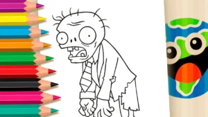 Desenho para colorir Desenho para Colorir do Zumbi de Plants vs. Zombies Online e Grátis