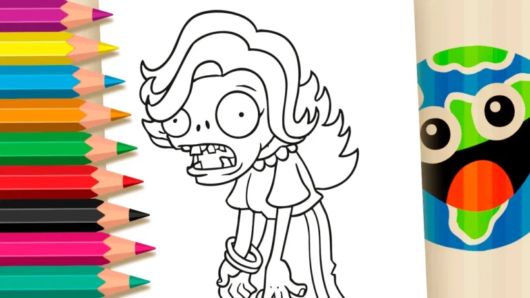 Desenho para colorir Senhora Zumbi de Plants vs. Zombies - Desenho para Colorir Online!