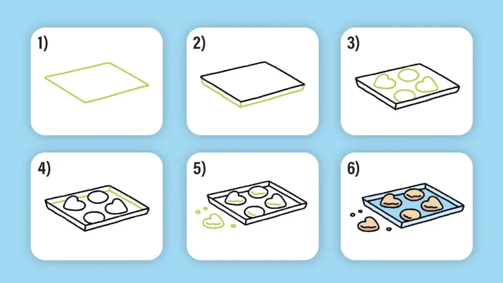 Desenho para desenhar: aprenda a fazer uma bandeja de cookies no estilo Bobbie Goods.