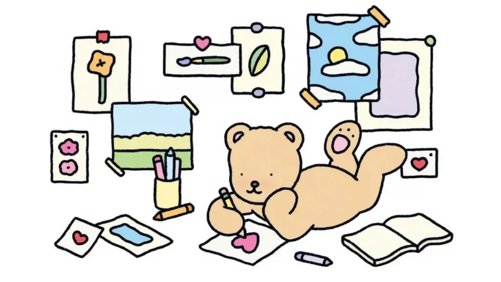 Desenho Kawaii é feito de desenhos simples com formas arredondadas.