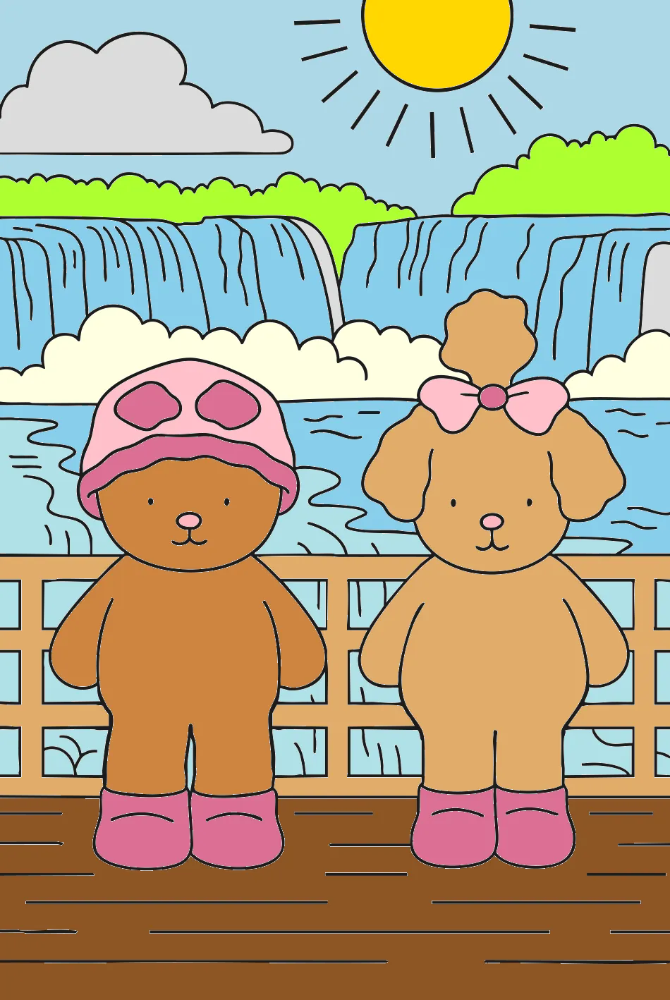 Dia de ferias – Desenho Colorido Online - Imagem Destacada