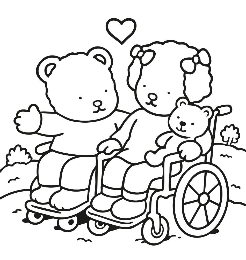 Desenho de Estilo  Kawaii: Educação e Inclusão! para imprimir e colorir - PDF grátis para pessoas de todas as idades