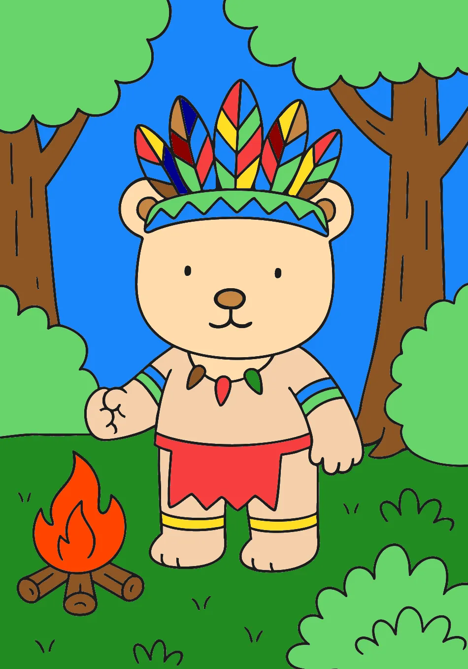 Fogo ao fogo – Desenho Colorido Online - Imagem Destacada