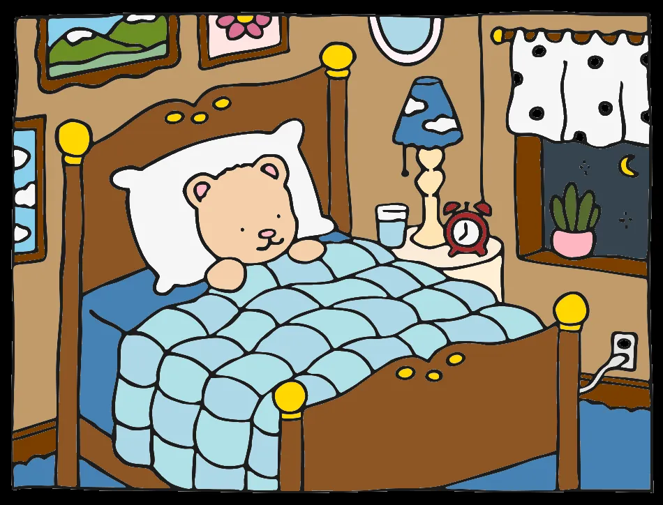 Hora do soninho. – Desenho Colorido Online - Imagem Destacada