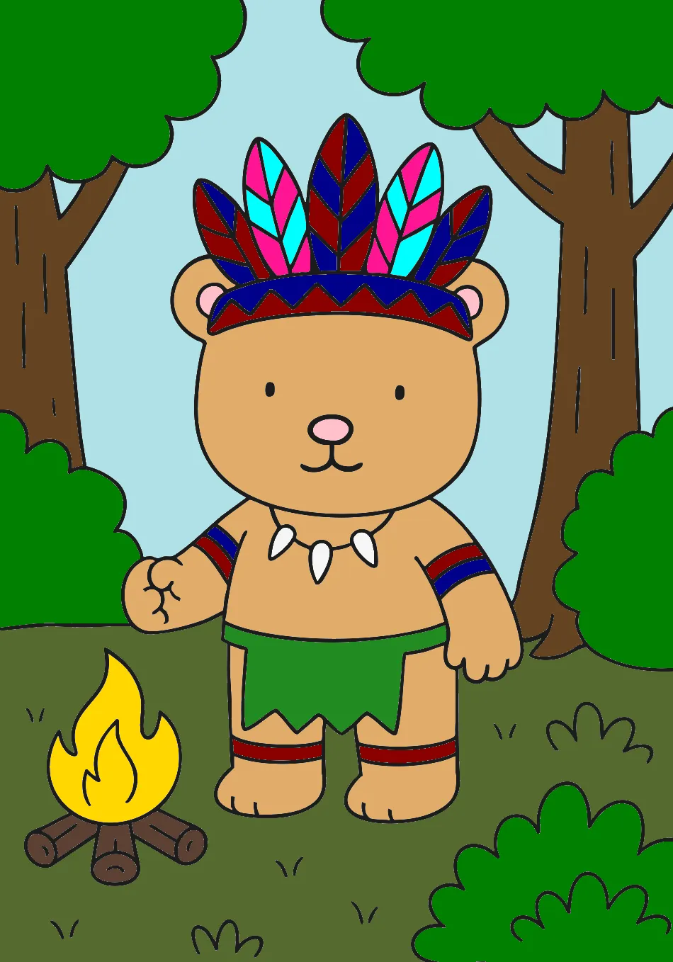 INDIO – Desenho Colorido Online - Imagem Destacada