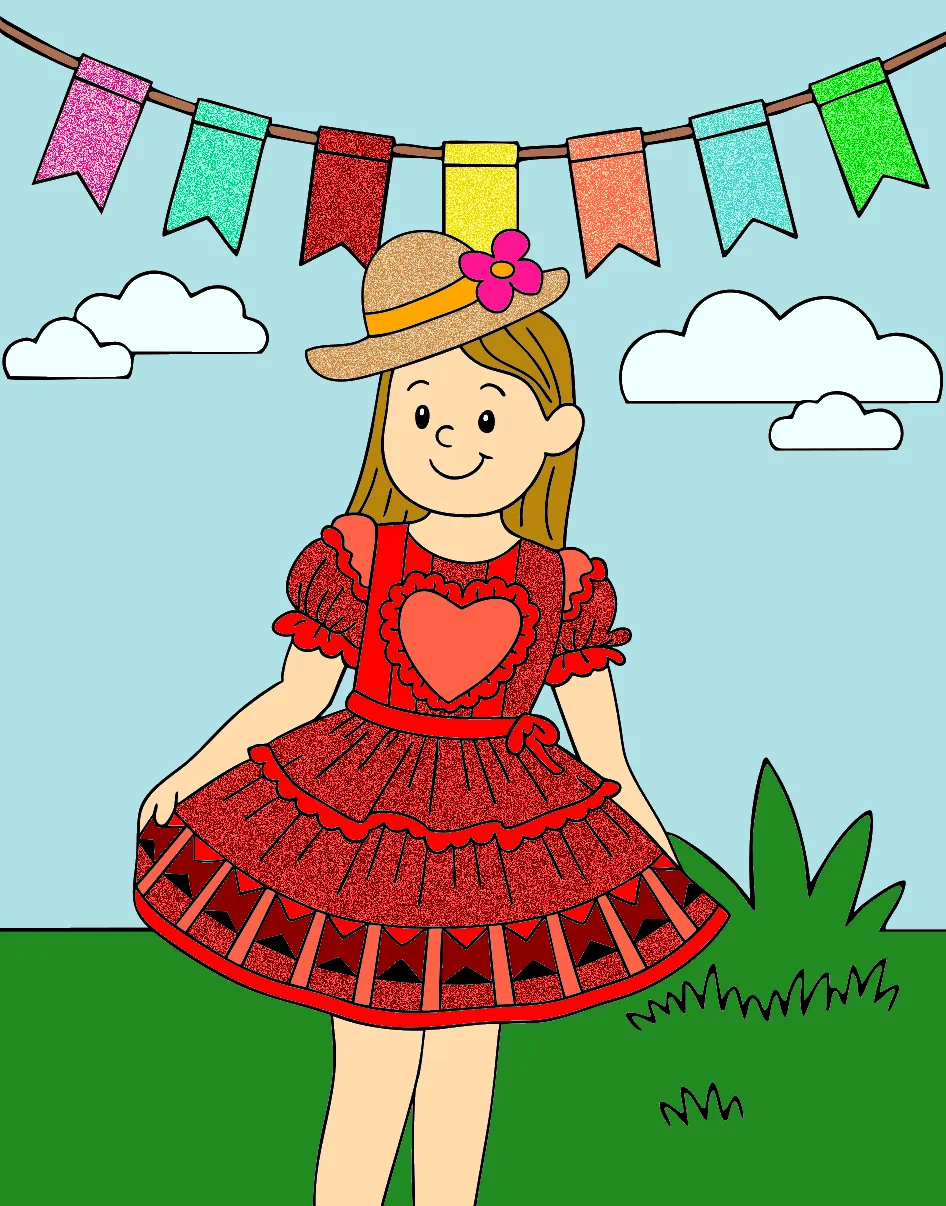 JUNINAAA – Desenho Colorido Online