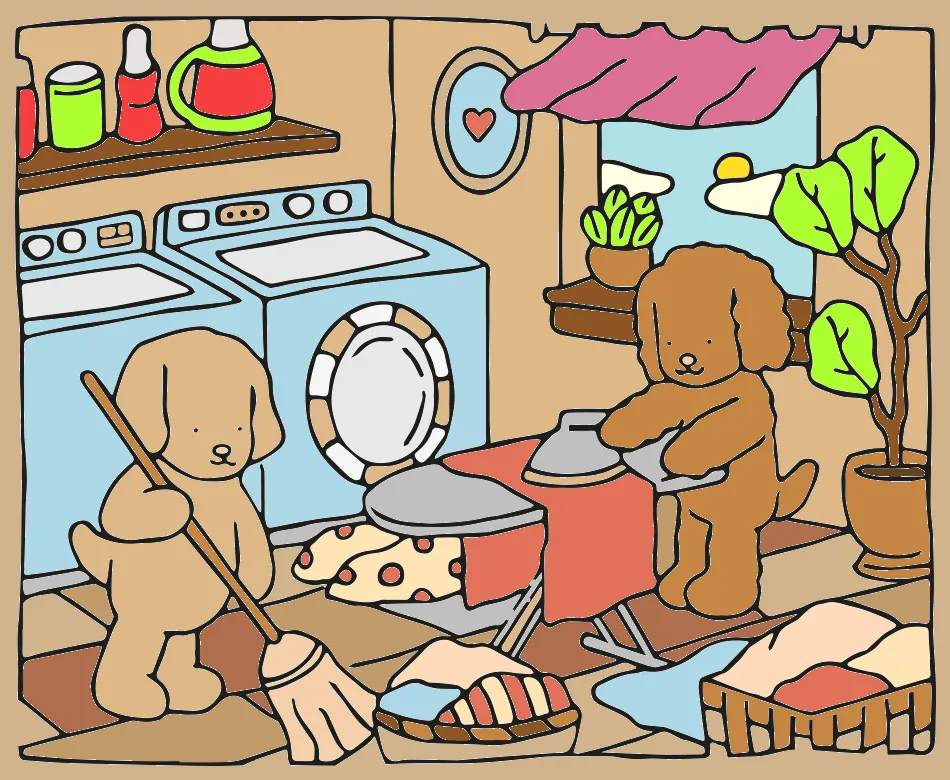 lavanderia – Desenho Colorido Online - Imagem Destacada