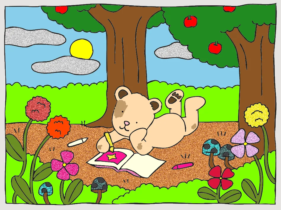 Meu lindo jardim! – Desenho Colorido Online