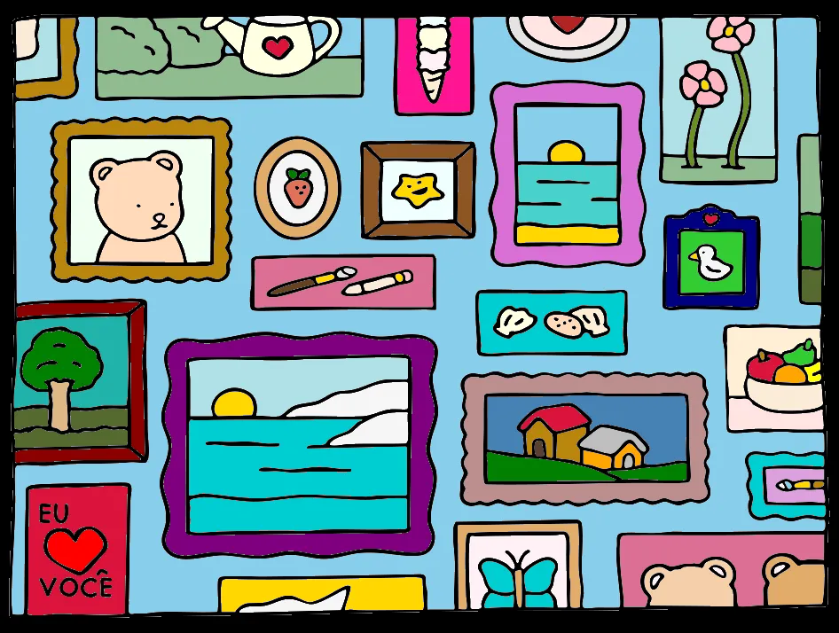 O mural contagiante – Desenho Colorido Online - Imagem Destacada