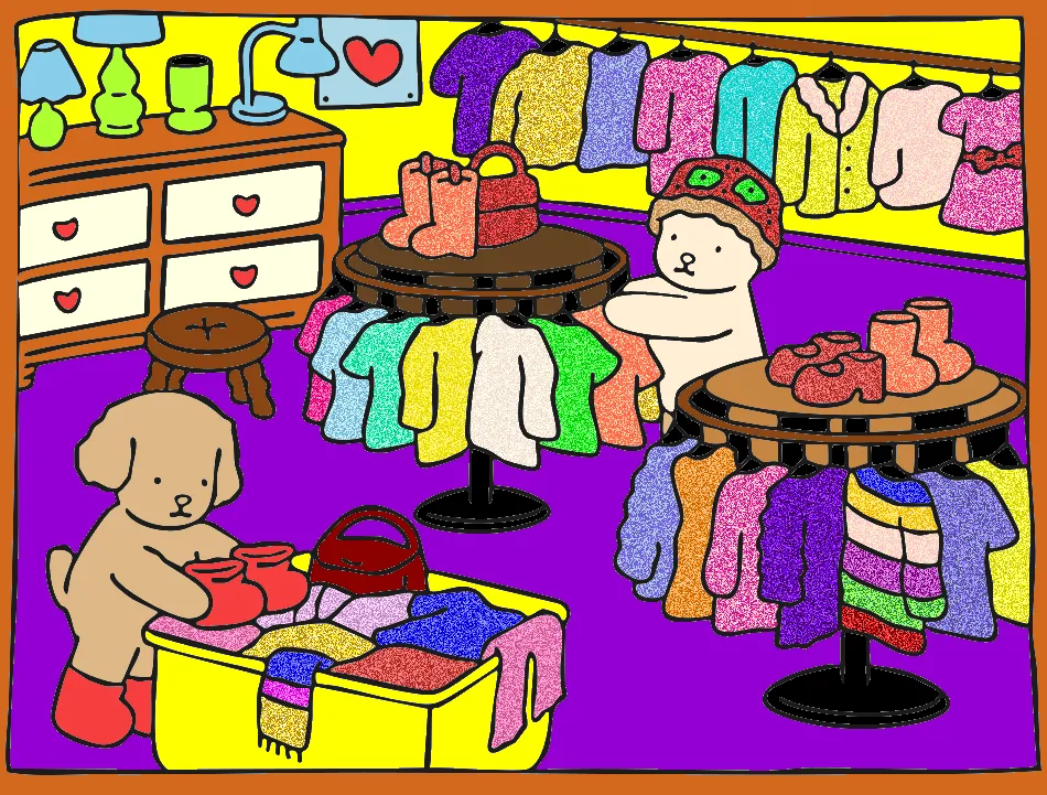 Salão de Roupas BOBSS – Desenho Colorido Online - Imagem Destacada