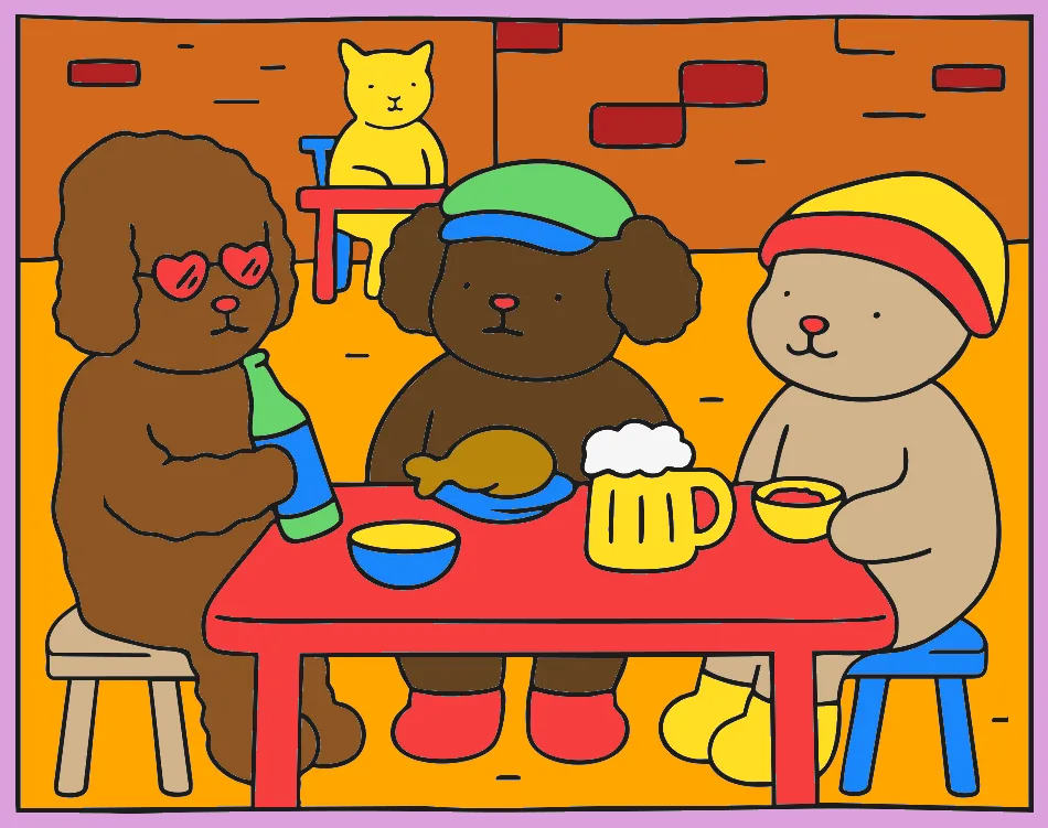 são cachaseiros – Desenho Colorido Online - Imagem Destacada