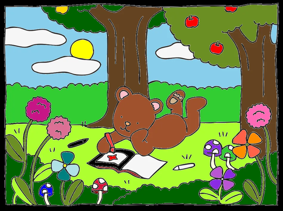 Urso do trikas – Desenho Colorido Online - Imagem Destacada