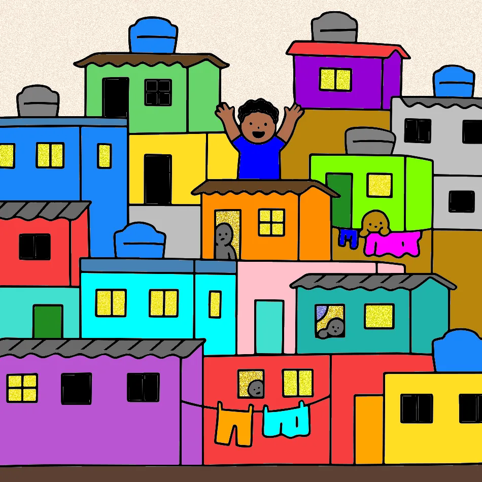 Vila Feliz – Desenho Colorido Online - Imagem Destacada