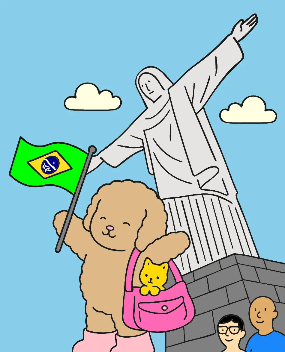 visita ao Brasil! – Desenho Colorido Online - Imagem Destacada