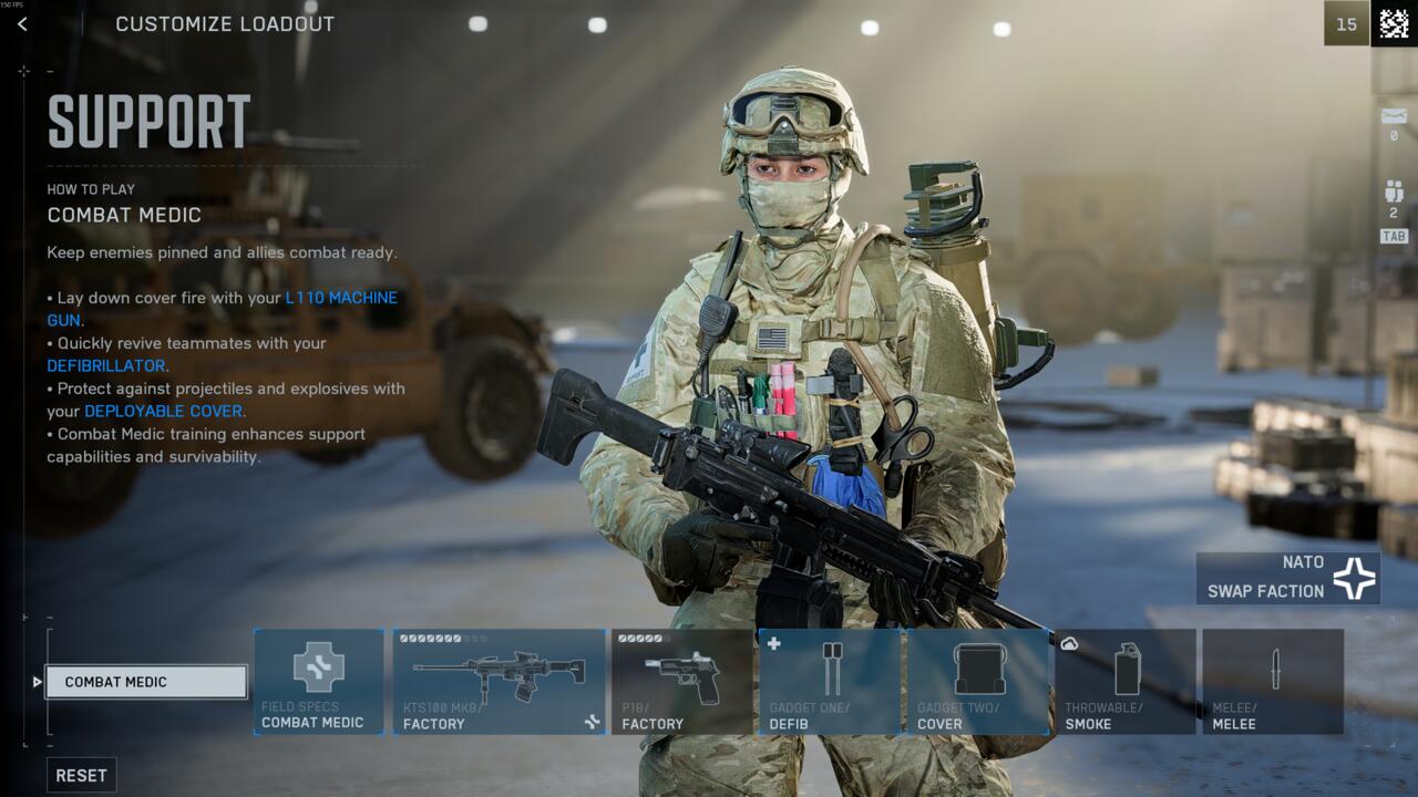 A classe Support em Battlefield 6