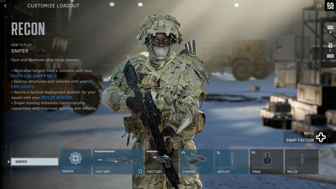 A classe Recon em Battlefield 6