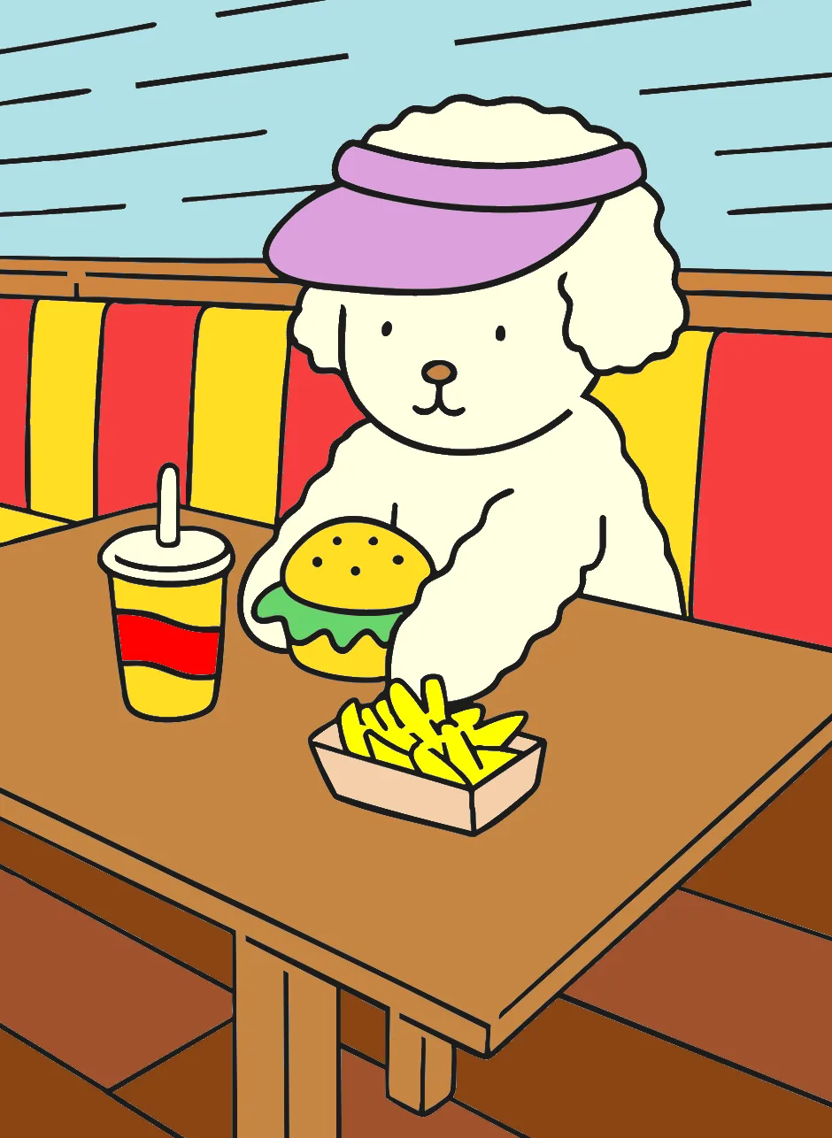 a delícia do hambúrguer – Desenho Colorido Online - Imagem Destacada