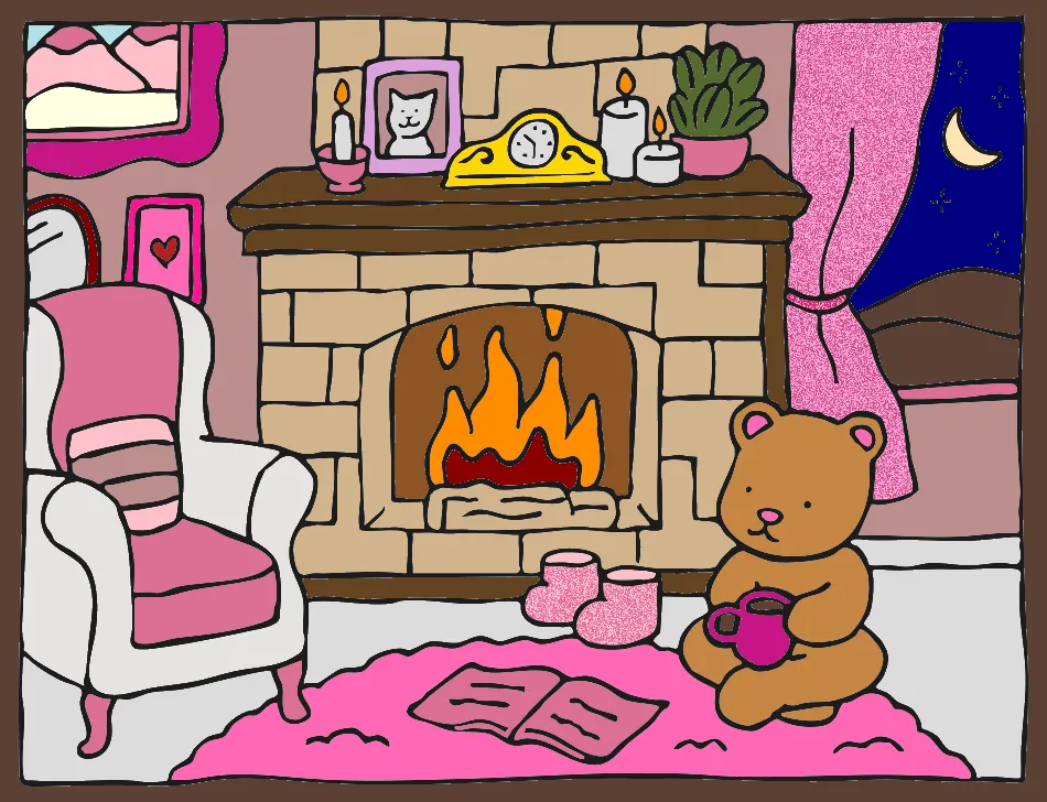 ACONCHEGO – Desenho Colorido Online - Imagem Destacada
