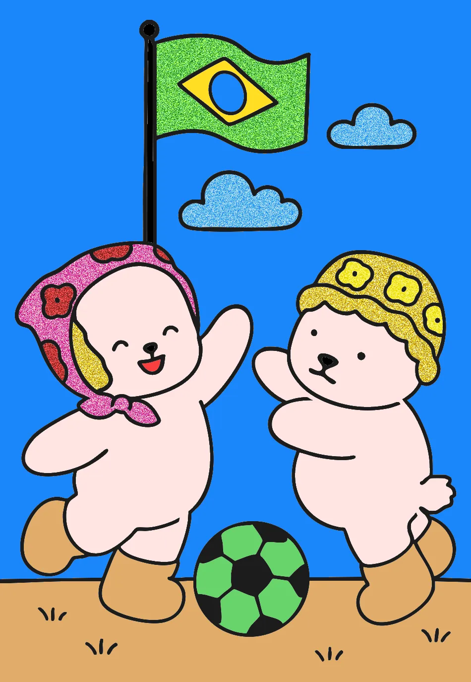 Amigos – Desenho Colorido Online - Imagem Destacada