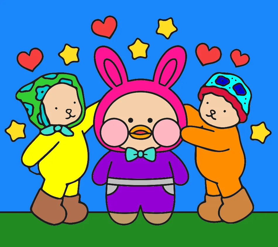 Amigos – Desenho Colorido Online - Imagem Destacada