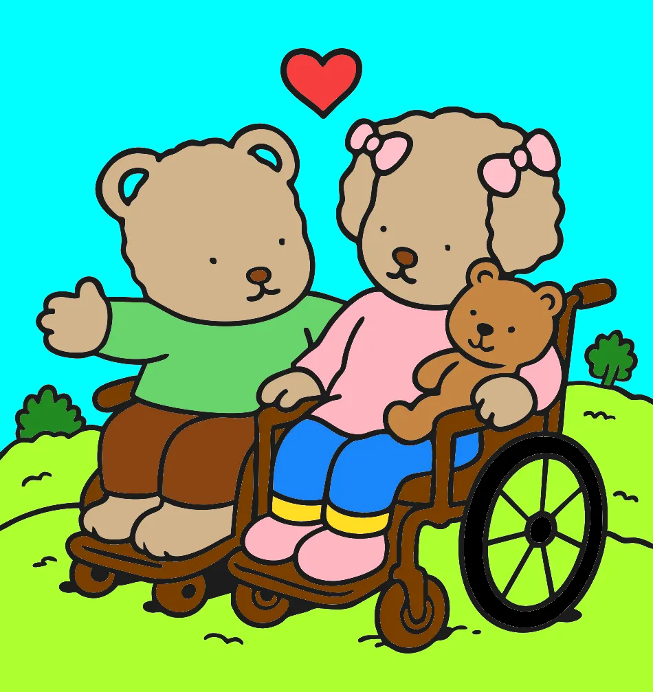 Amigos caderantes – Desenho Colorido Online - Imagem Destacada