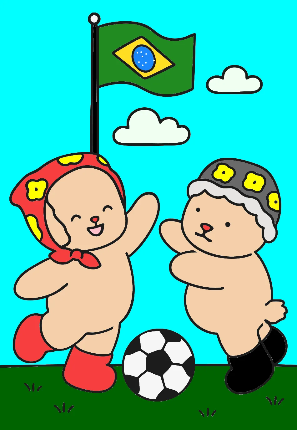 as jogadoras – Desenho Colorido Online - Imagem Destacada