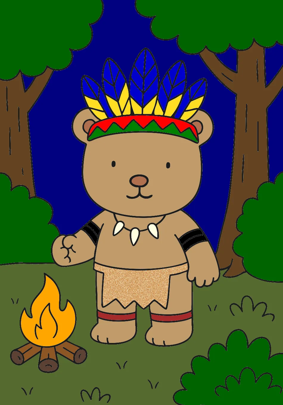 Bobbie indígena – Desenho Colorido Online - Imagem Destacada