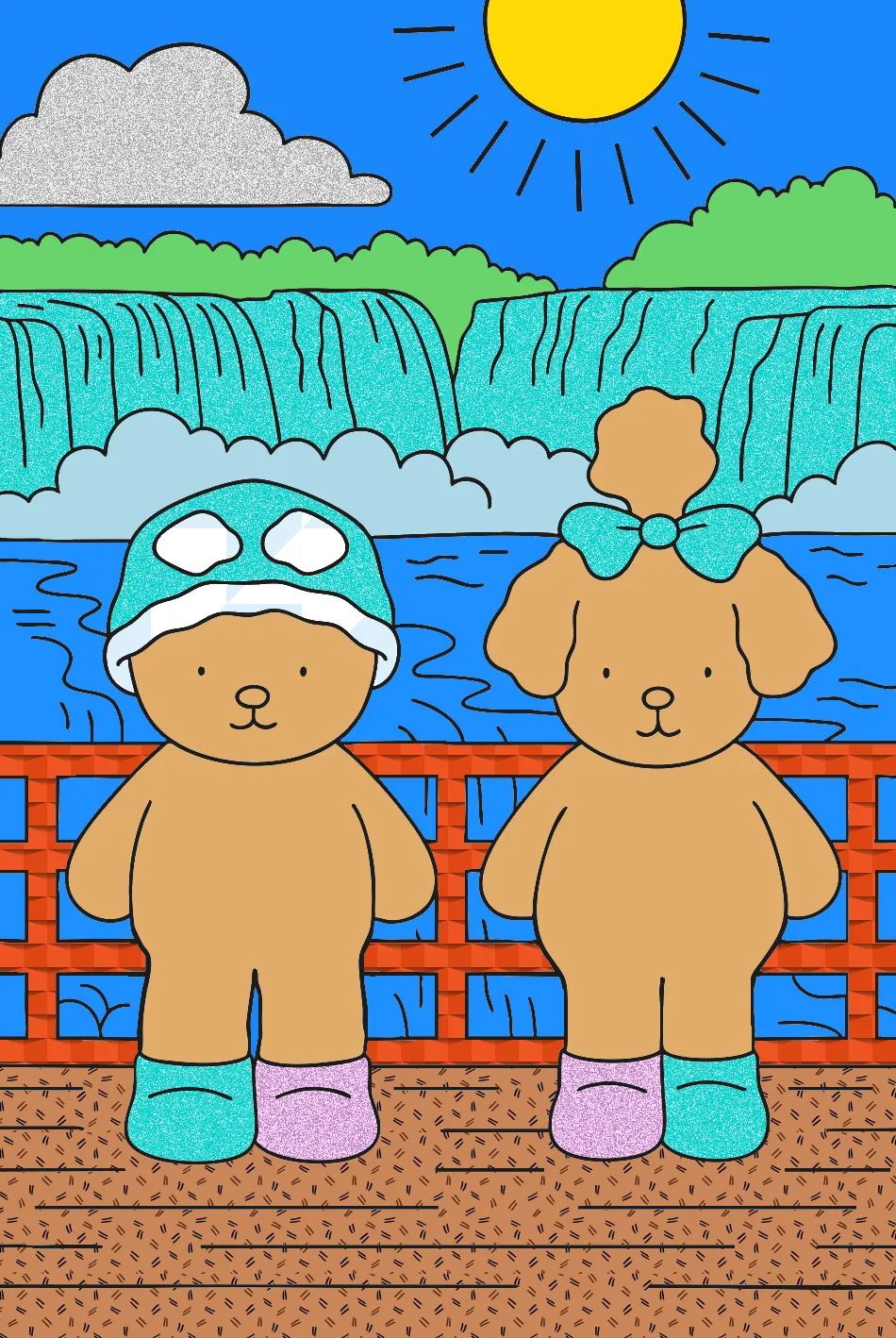 cascata – Desenho Colorido Online - Imagem Destacada