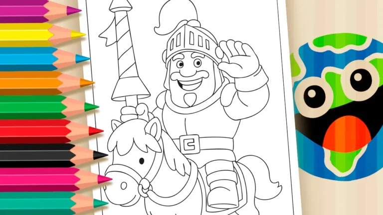 Desenho para colorir Prepare a Carga! Pinte o Príncipe de Clash Royale