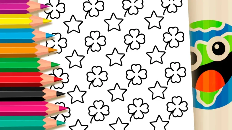 Desenho para colorir Pinte Sua Sorte: Jogo de Colorir Bilhete da Sorte da Mega Sena