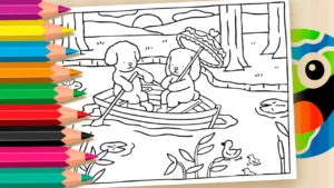Desenho para colorir Desenho para Colorir: Bobbie Goods Barquinho do Amor