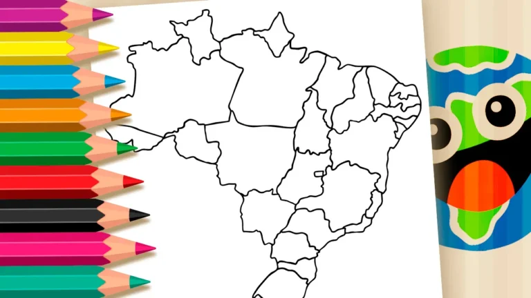 Desenho para colorir Pinte o Brasil: Uma Aventura Colorida pelos Estados!