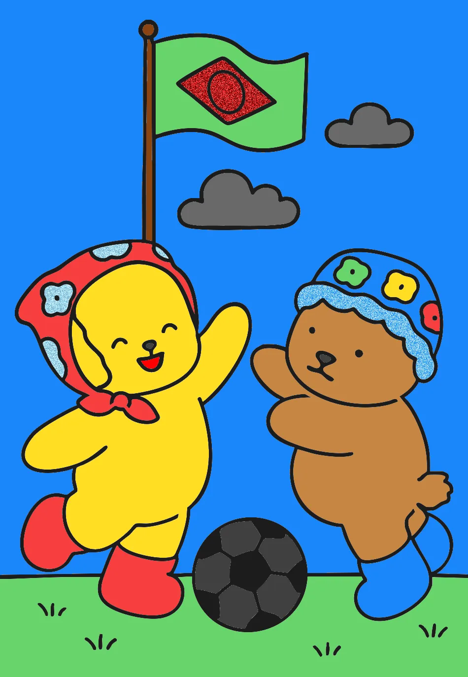 Dia Azul – Desenho Colorido Online - Imagem Destacada