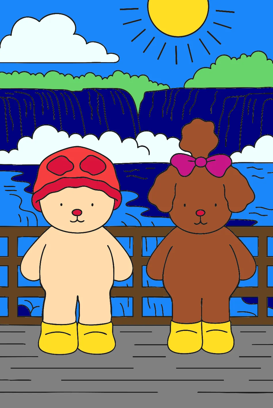 Dia de passeio – Desenho Colorido Online - Imagem Destacada