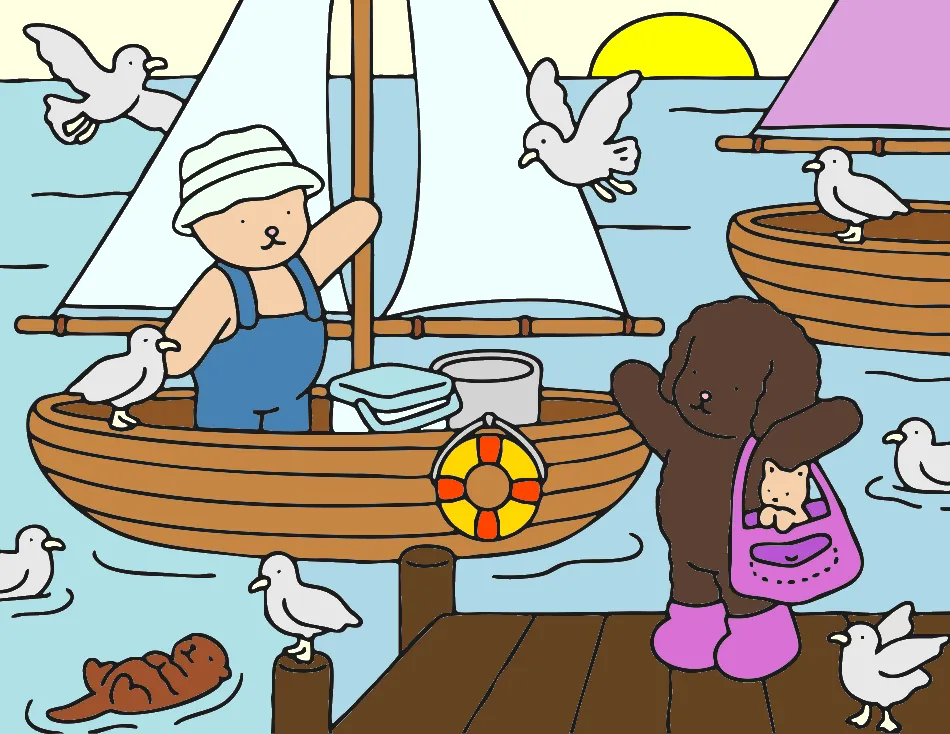 dia de pescaria – Desenho Colorido Online - Imagem Destacada