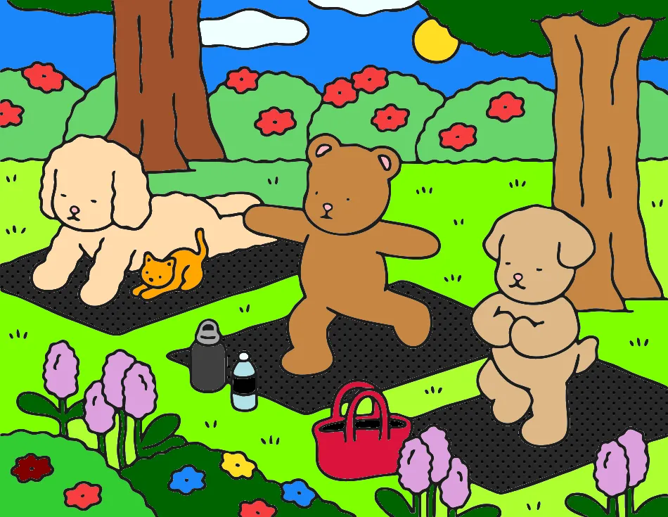 Dia no parque – Desenho Colorido Online - Imagem Destacada