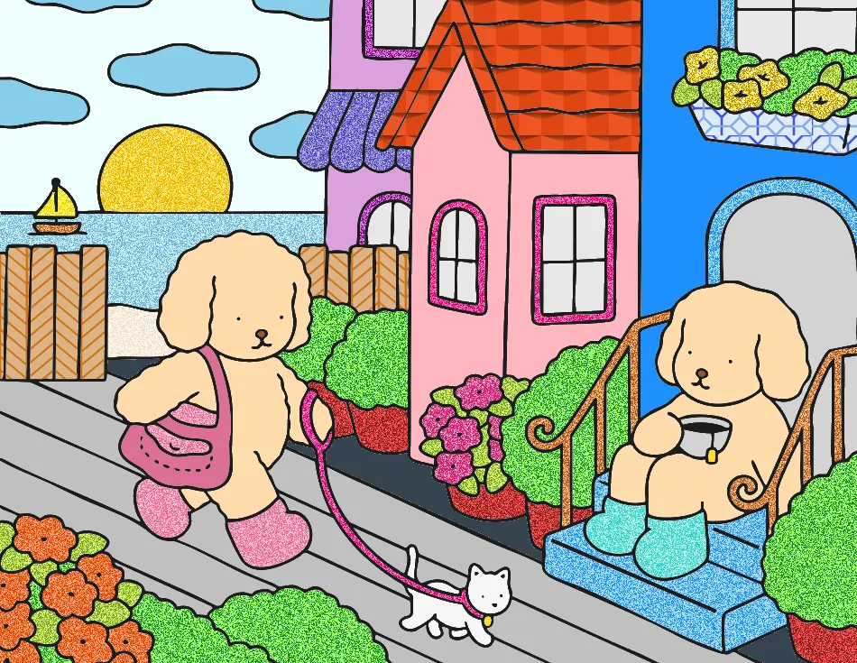 Domingo a tarde – Desenho Colorido Online - Imagem Destacada