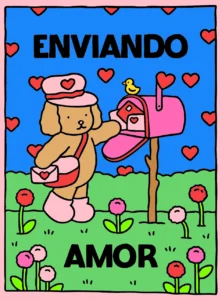 enviando amor – Desenho Colorido Online
