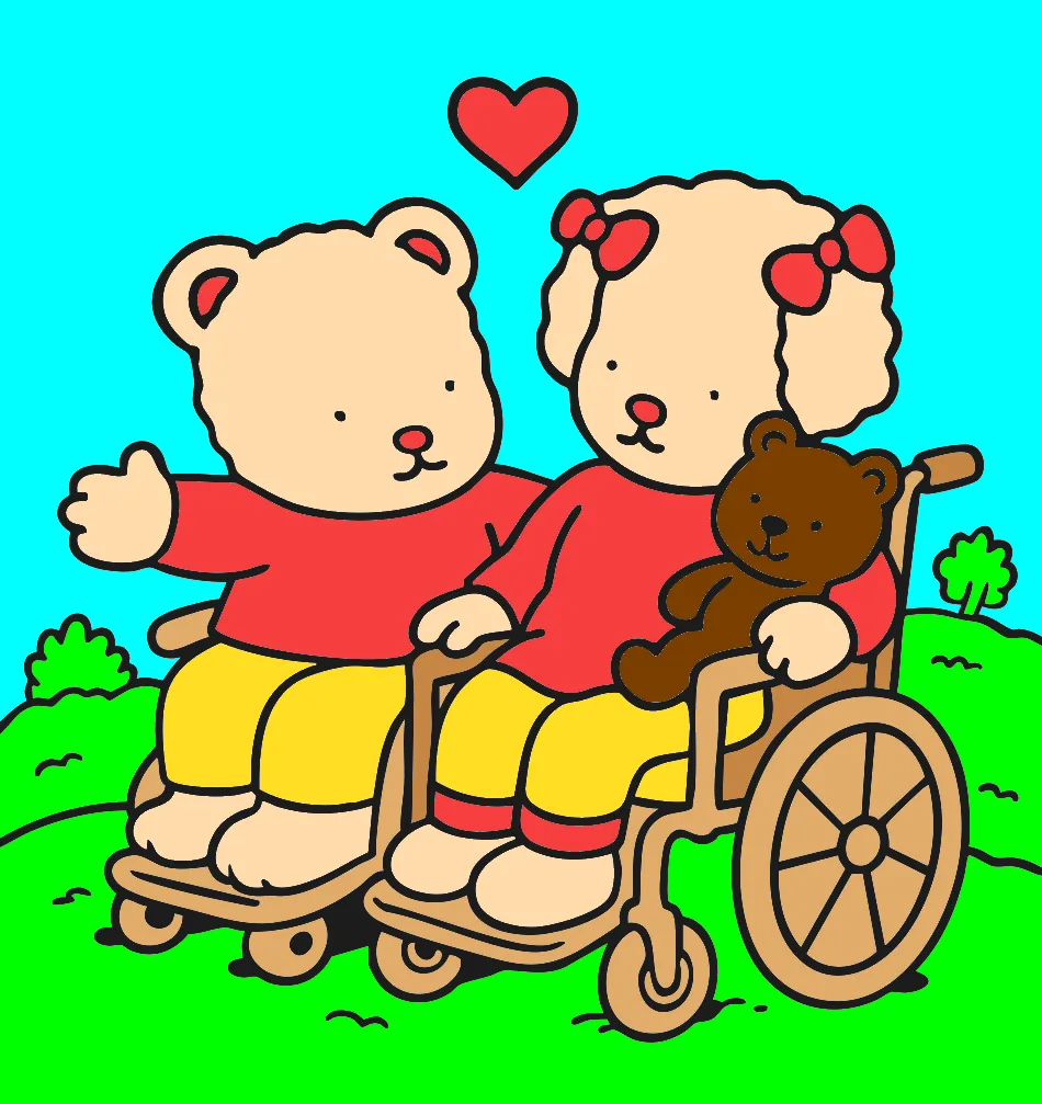 Eu amo colorir – Desenho Colorido Online - Imagem Destacada