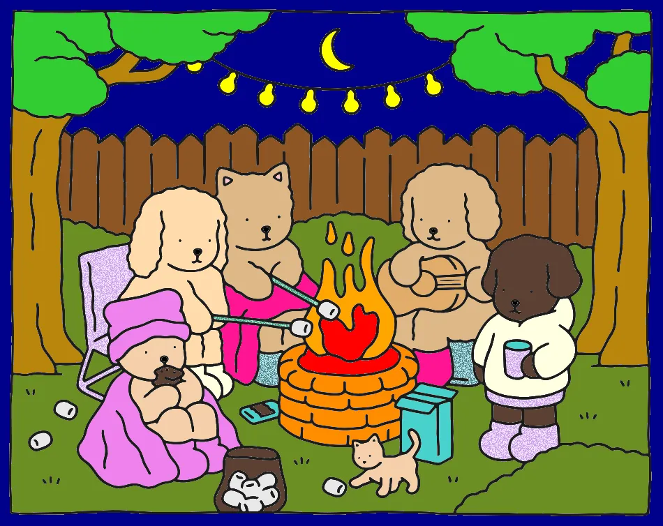 eu e as migas – Desenho Colorido Online - Imagem Destacada