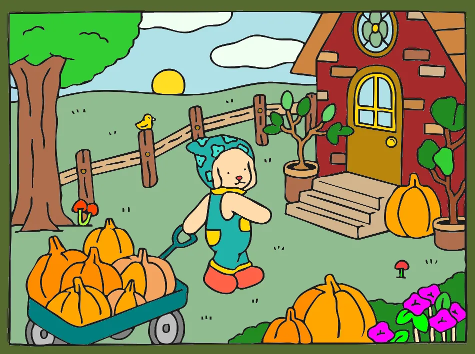 Fazenda – Desenho Colorido Online - Imagem Destacada