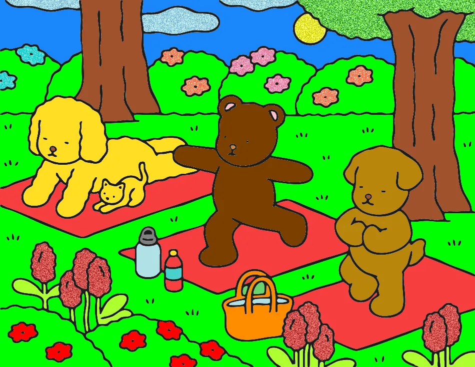 Fazer do ioga – Desenho Colorido Online - Imagem Destacada