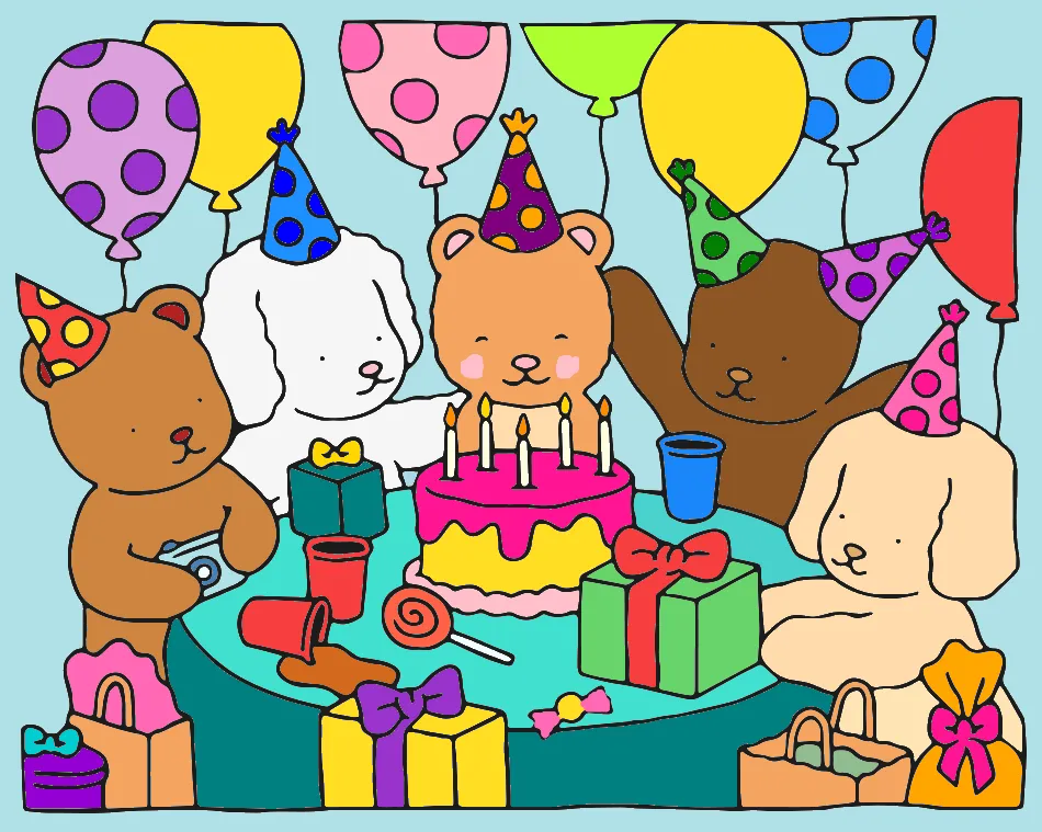 festa – Desenho Colorido Online - Imagem Destacada