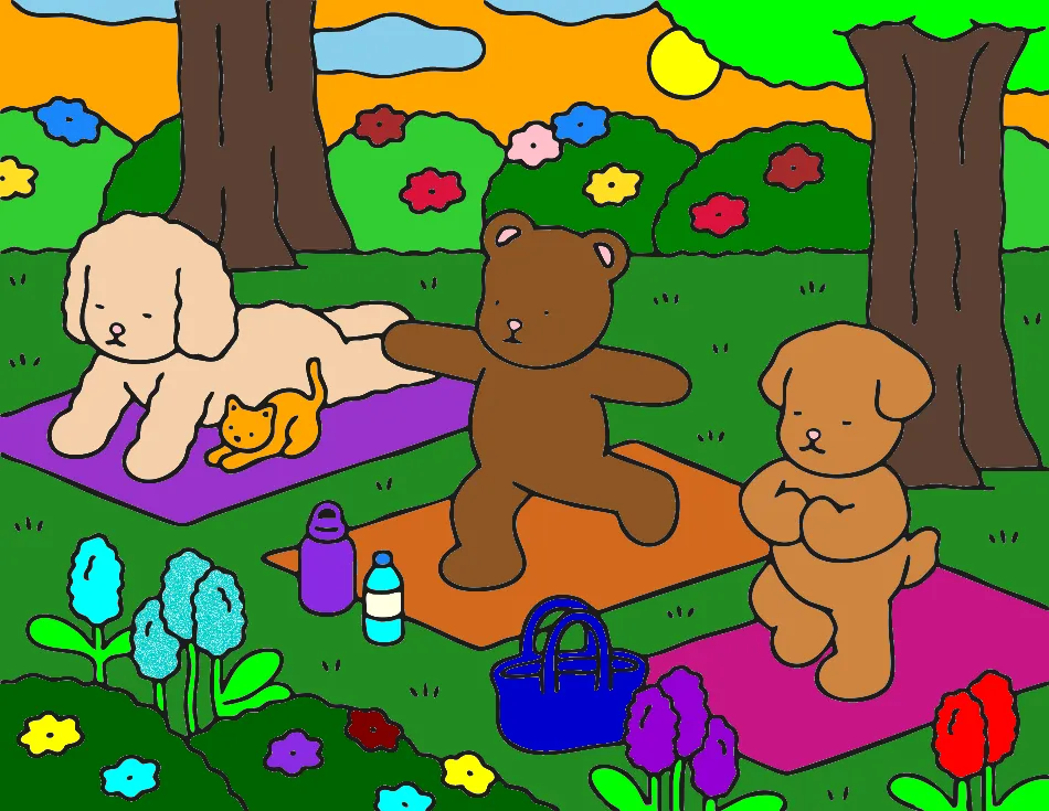 fim da tarde – Desenho Colorido Online - Imagem Destacada