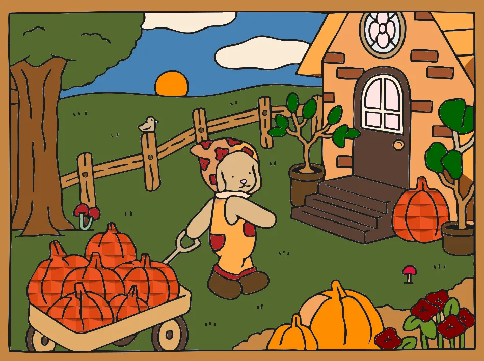 FIM DE TARDE – Desenho Colorido Online - Imagem Destacada