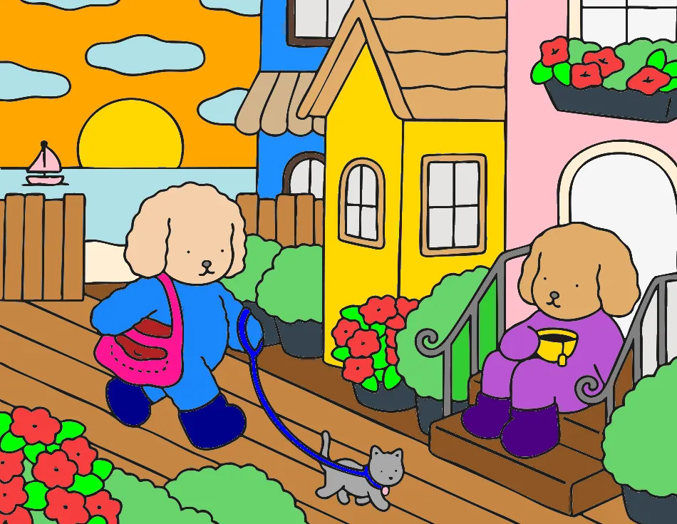 Final de tarde – Desenho Colorido Online - Imagem Destacada